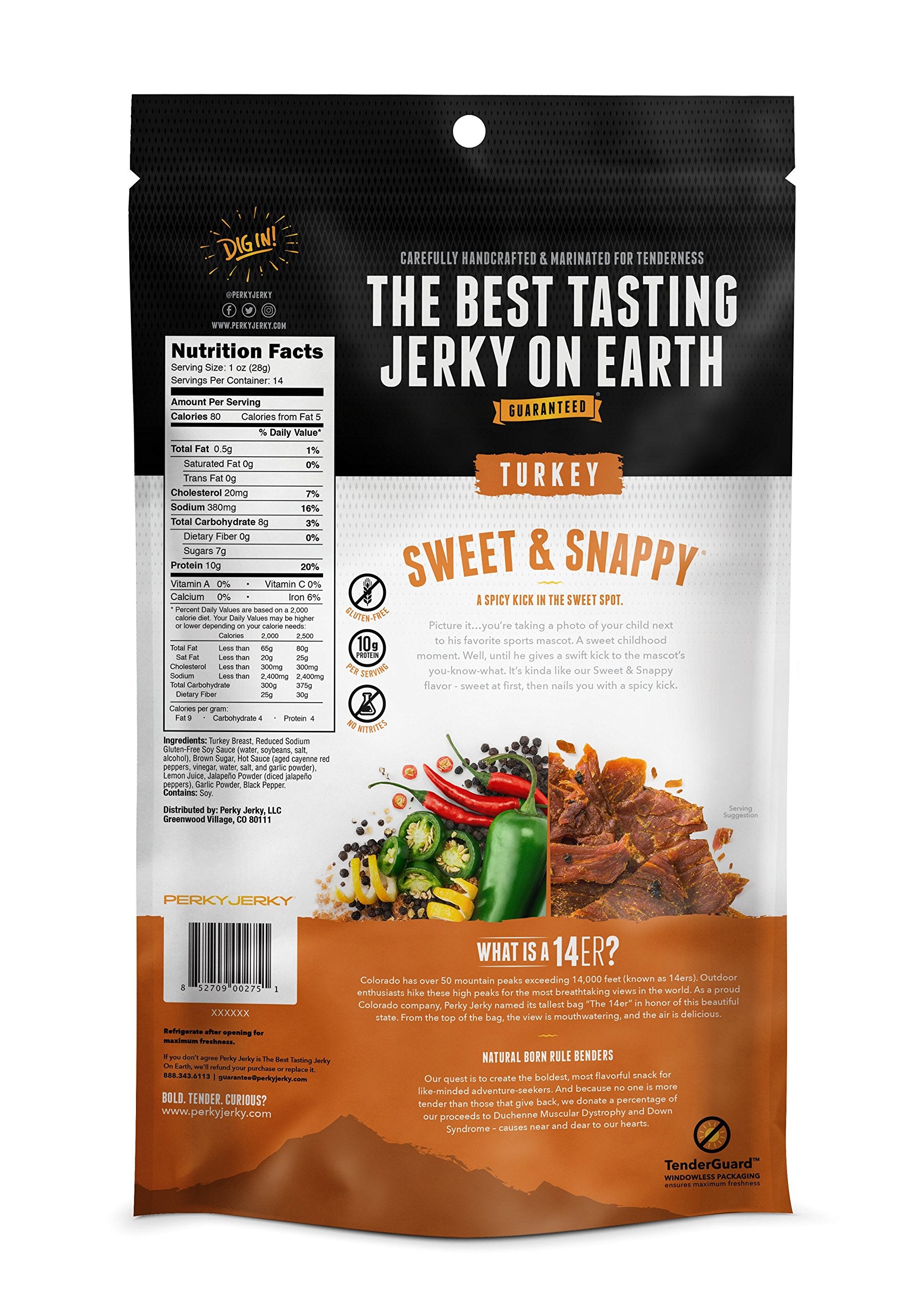 Perky Jerky close-up of turkey strips highlighting tender texture and savory flavor