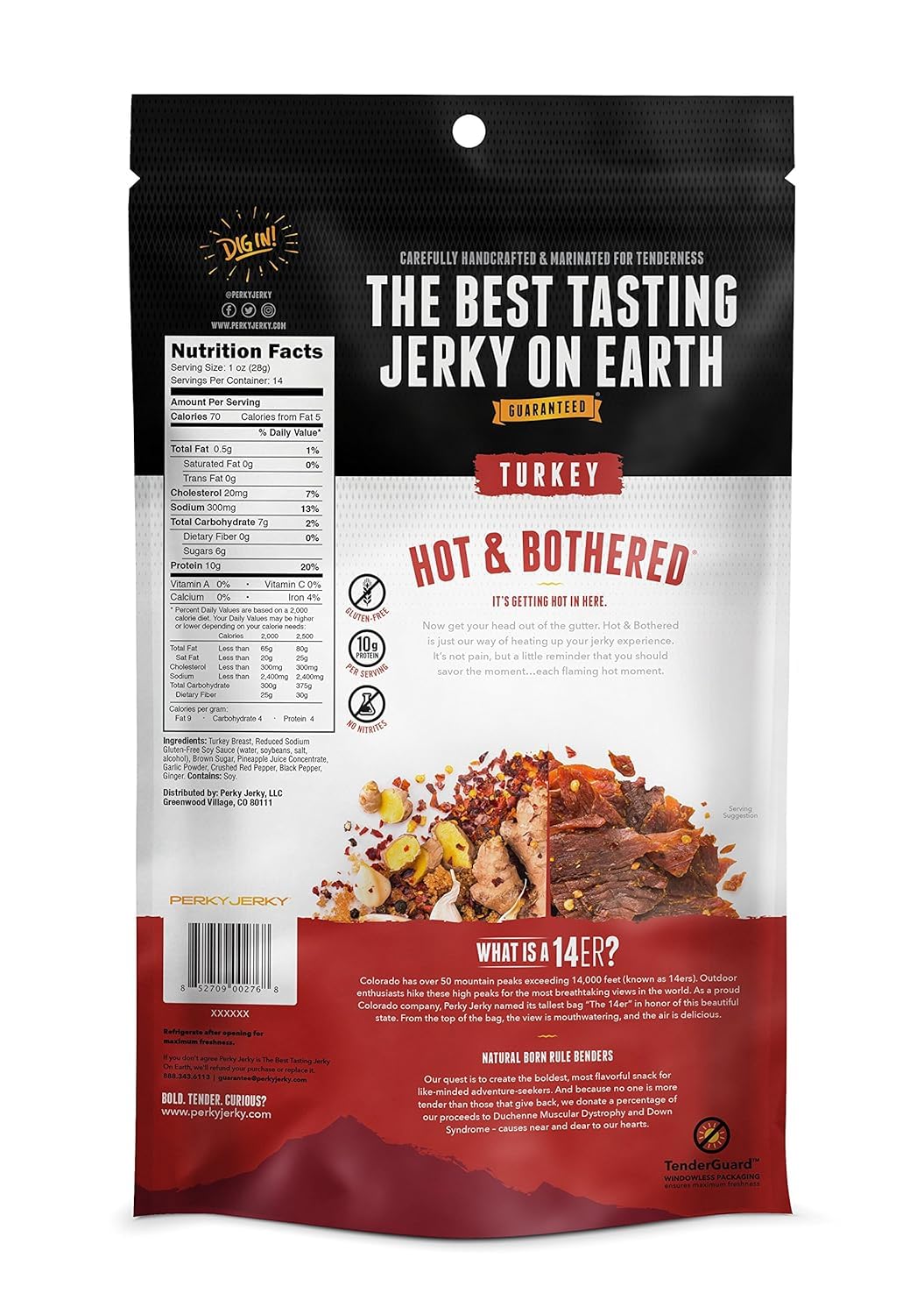 Perky Jerky close-up of turkey strips highlighting texture and protein-rich snack