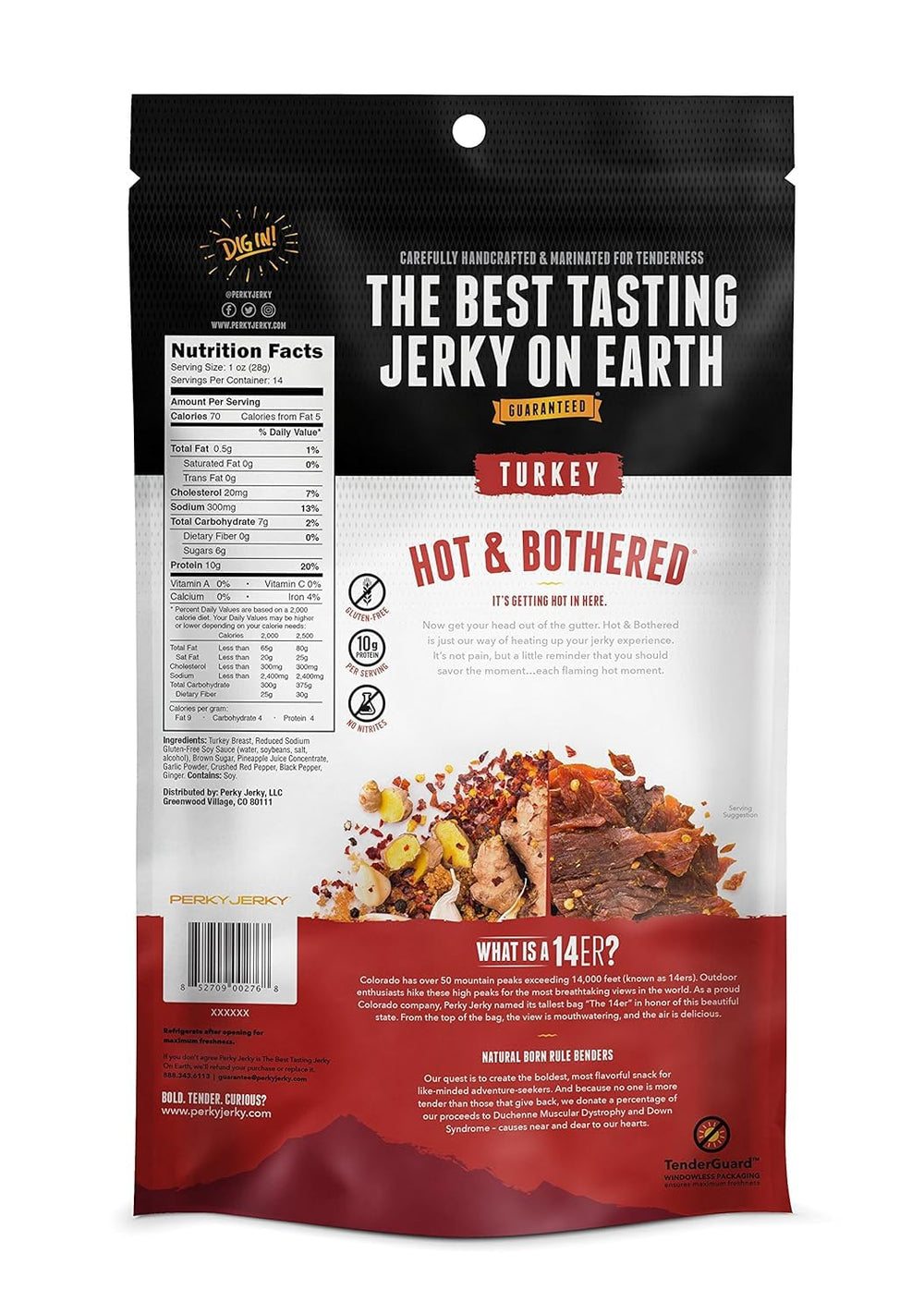 Perky Jerky close-up of turkey strips highlighting texture and protein-rich snack