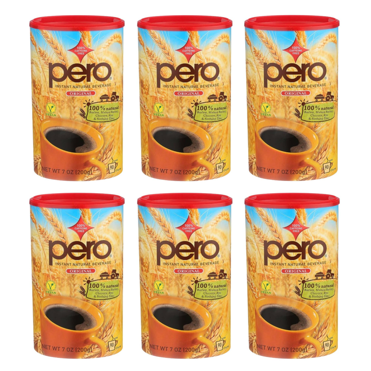 Pero front packaging 7oz jar showing label and convenience benefit