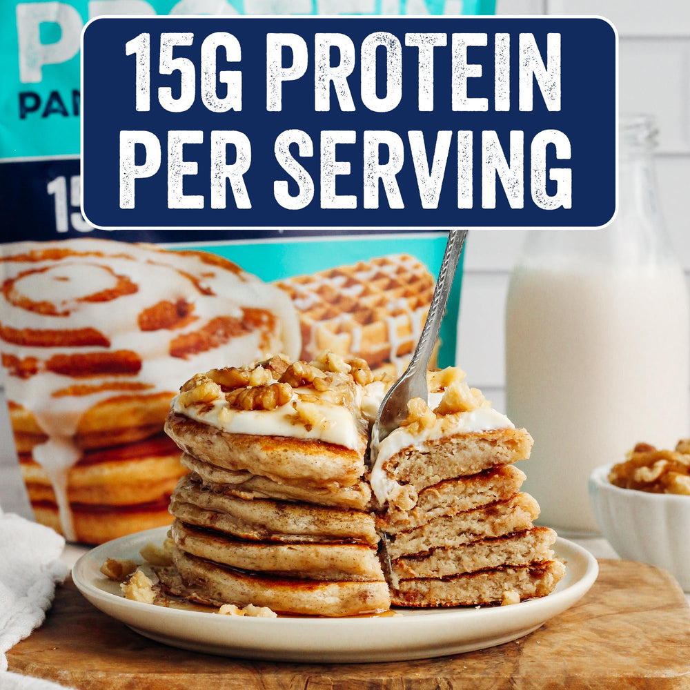 PEScience stacked pancakes with syrup highlighting tasty restaurant-like results