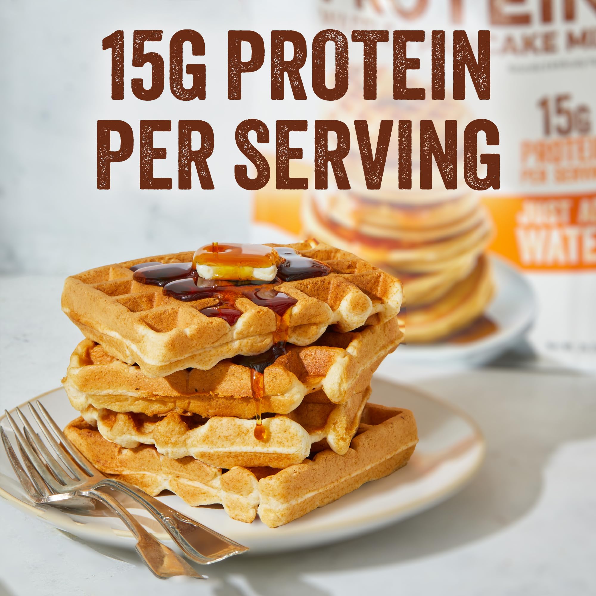 PEScience label close-up showing nutrition facts and protein content benefit