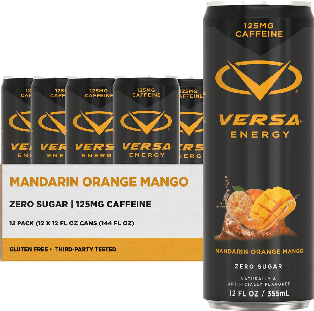 PEScience VERSA front packaging showcasing mandarin orange mango flavor and benefits