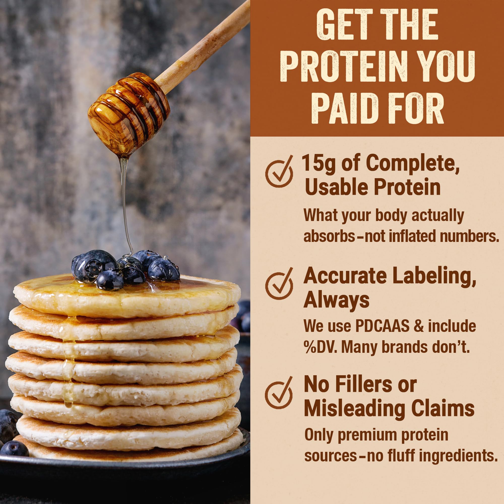 PEScience waffle cooking on iron showing crisp exterior and quick breakfast benefit