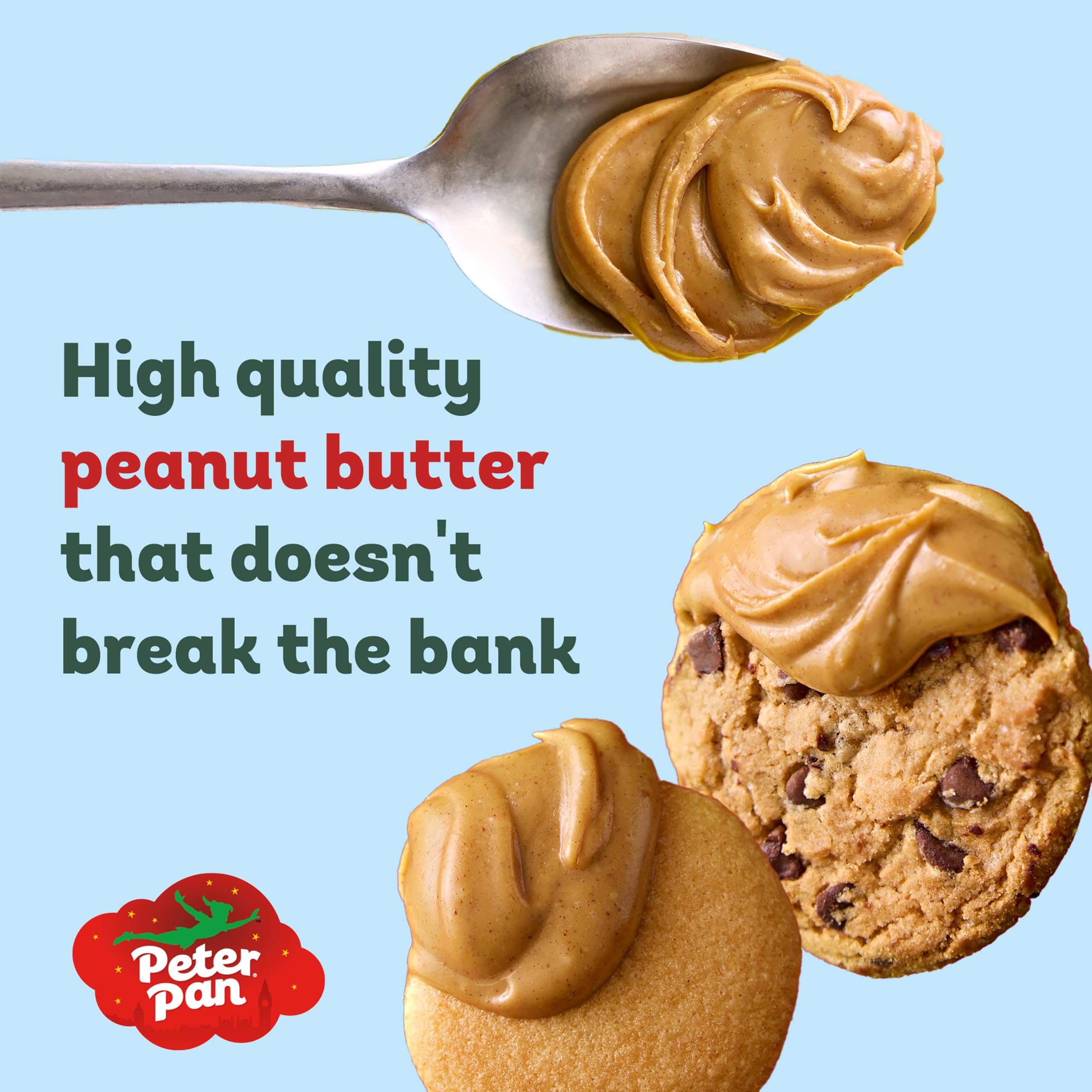 Peter Pan spread on toast illustrating smooth spreadability and convenience