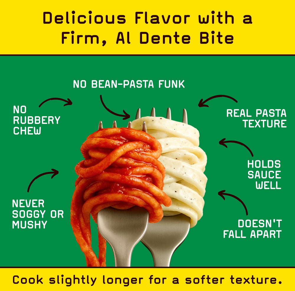 Pete's Pasta label close-up listing ingredients and clarity benefit