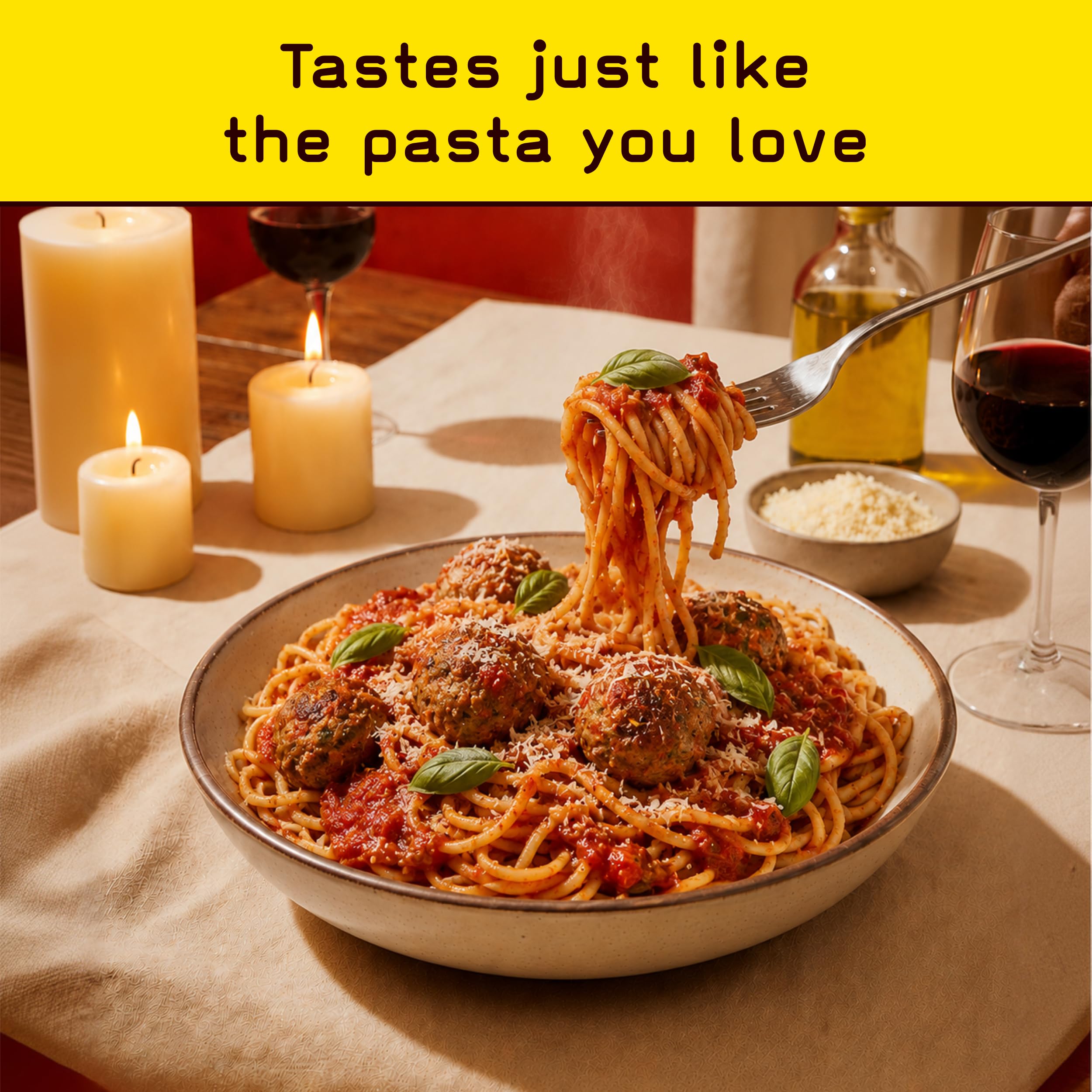 Pete's Pasta cooked spaghetti on plate demonstrating satisfying appearance