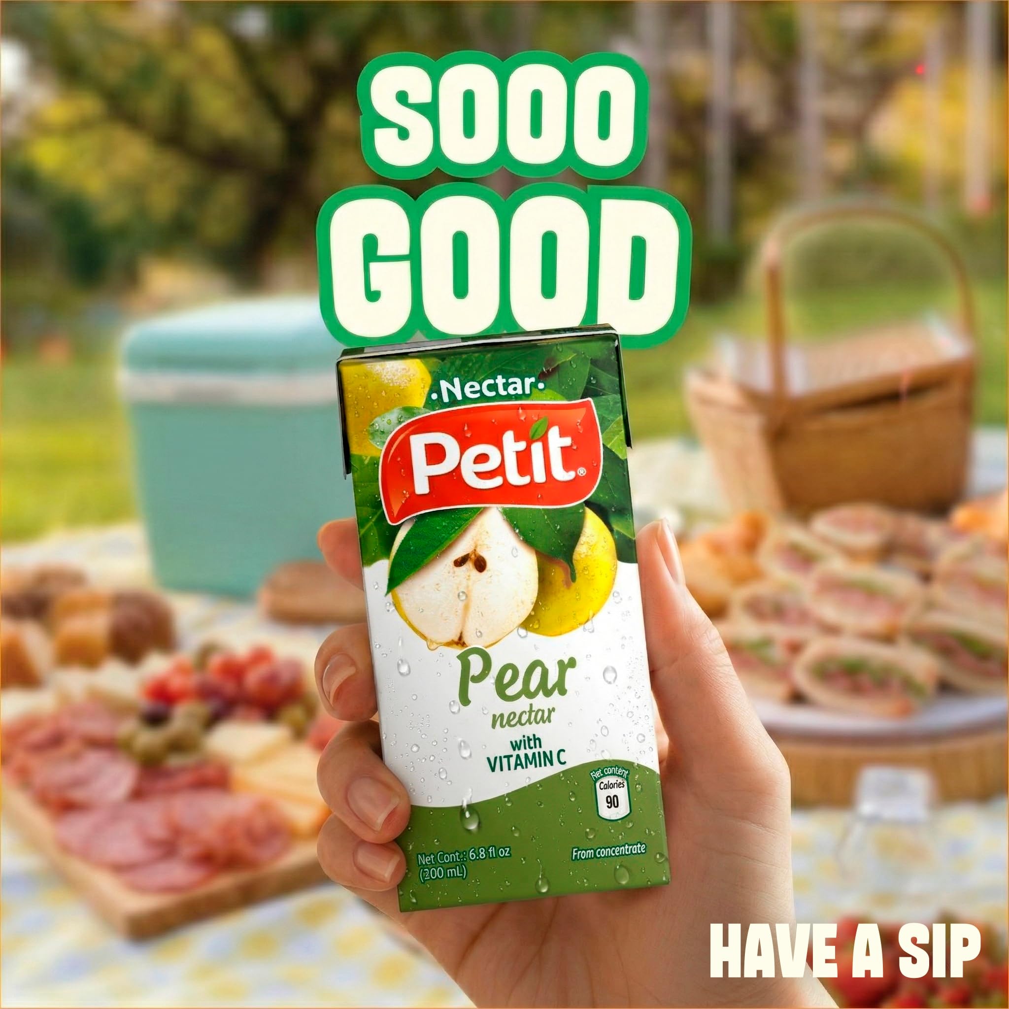 Petit serving poured over ice in glass demonstrating refreshing chilled drinking benefit