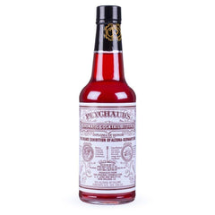 Peychaud's front label showing brand and clear serving benefit