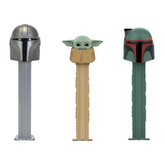 PEZ close-up of Mandalorian head detail highlighting sculpted features