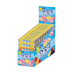 PEZ refill front packaging showing 12-roll bundle and bright fruit colors for easy stocking