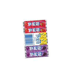 PEZ single roll close-up with visible candies demonstrating PEZ brand consistent texture