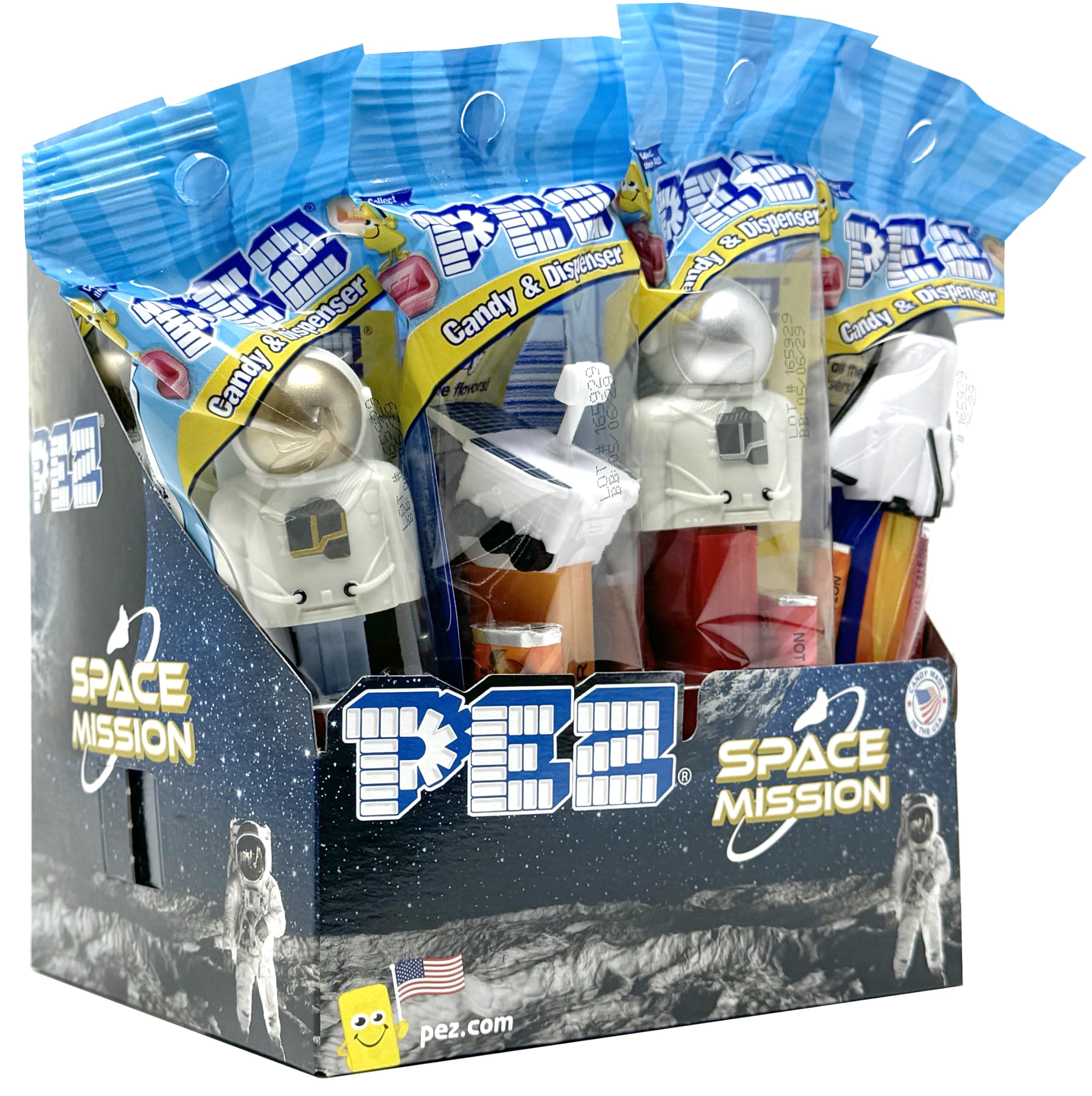 PEZ astronaut dispenser close-up highlighting detailed design and collectibility