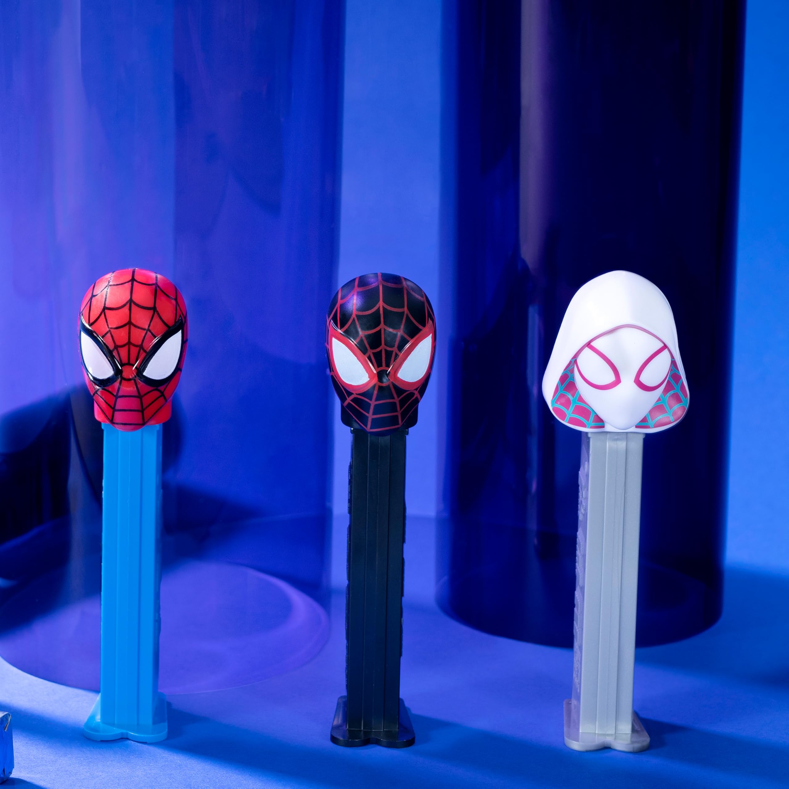 PEZ Spider-Man dispenser held in hand to show size and portability
