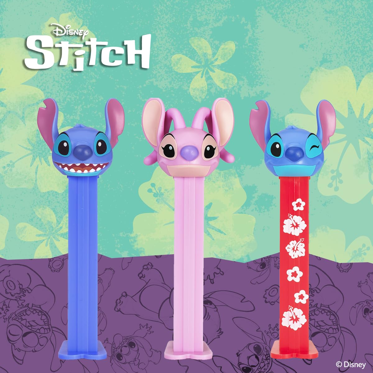 Stitch PEZ inside a favor bag demonstrating quick assembly for birthday giveaways