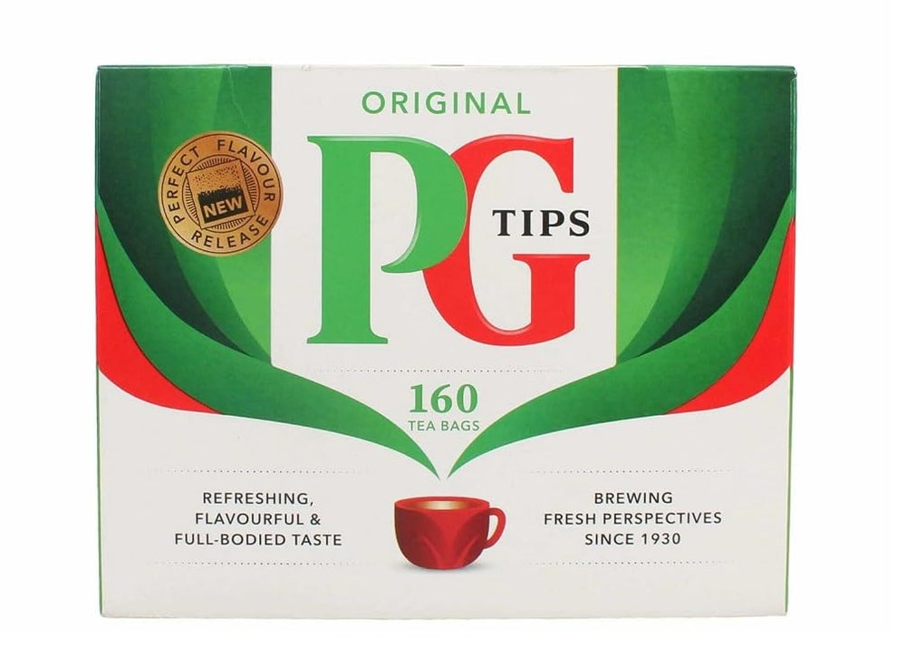 PG Tips box beside common items illustrating pack size advantage