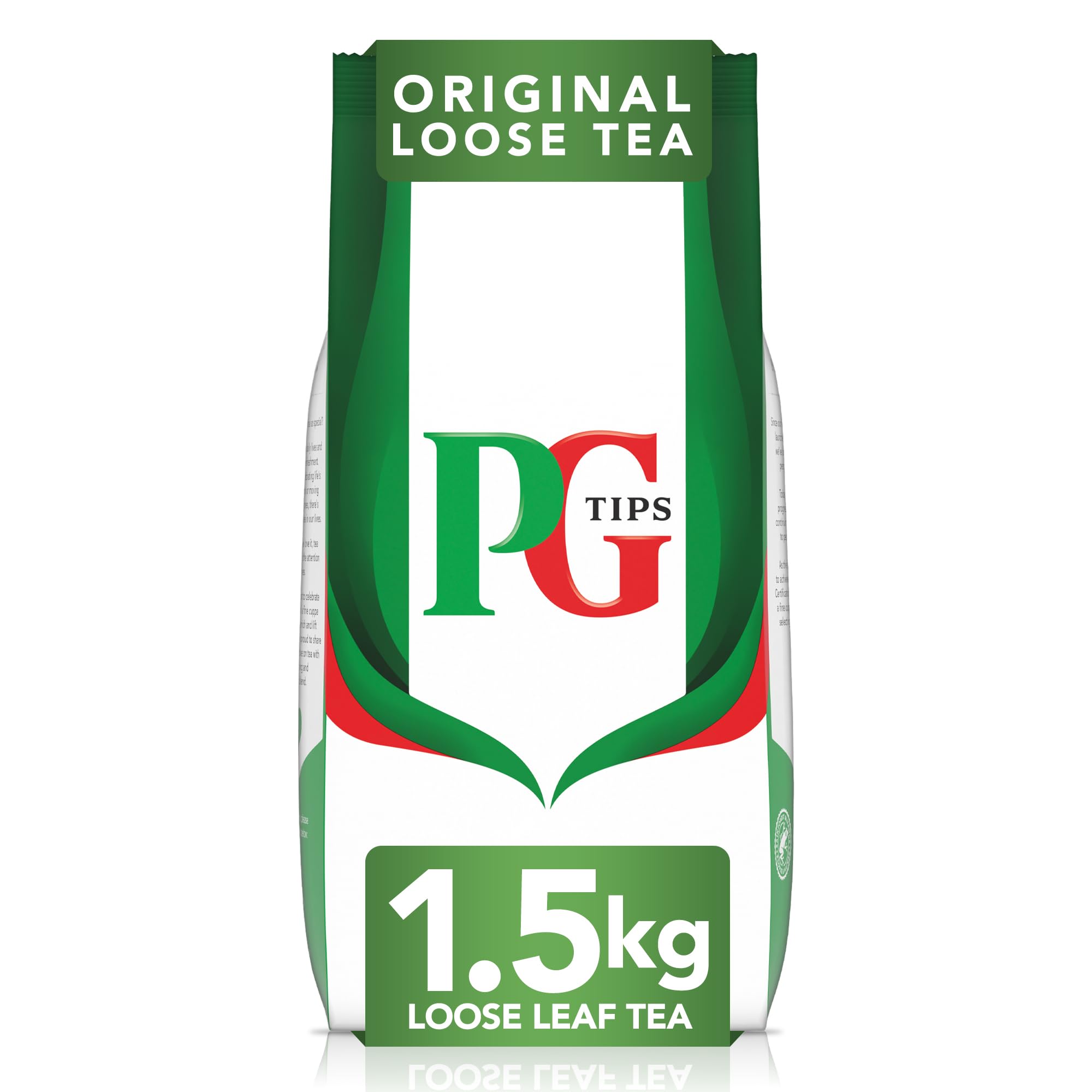 PG Tips bag front view showing 3.3 pound packaging and blend information