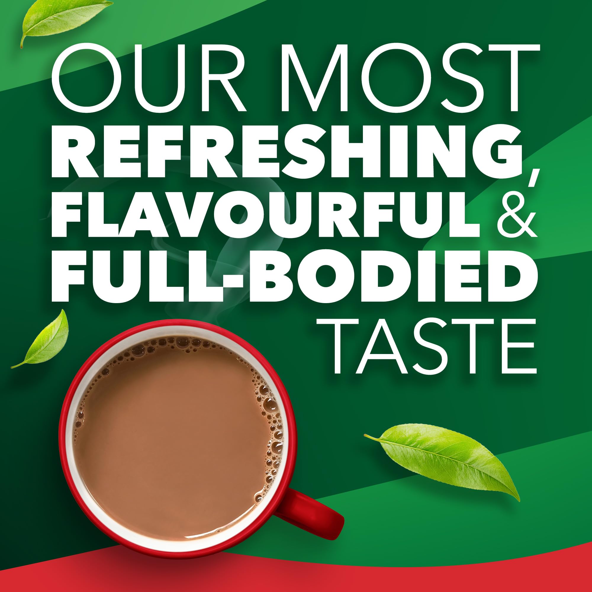 PG Tips tea leaf blend detail showing high-altitude leaves and freshness