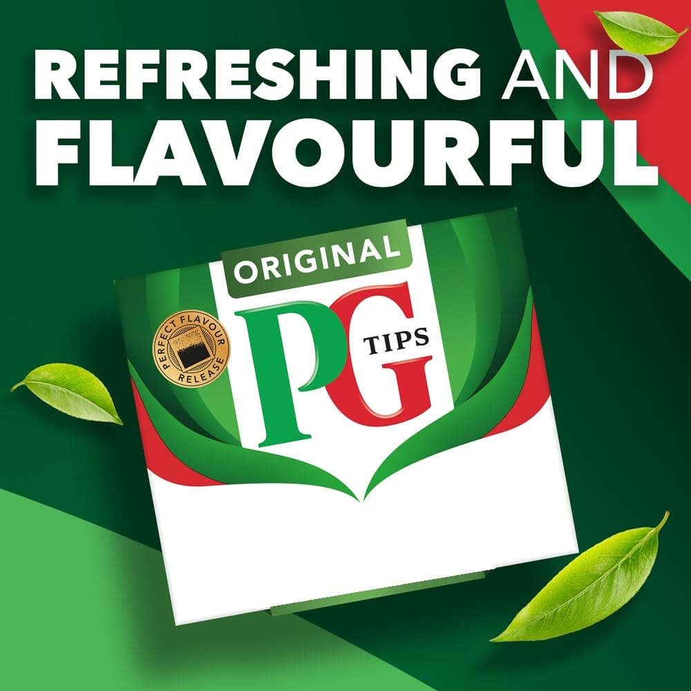PG Tips recyclable pack label highlighting sustainable packaging advantage