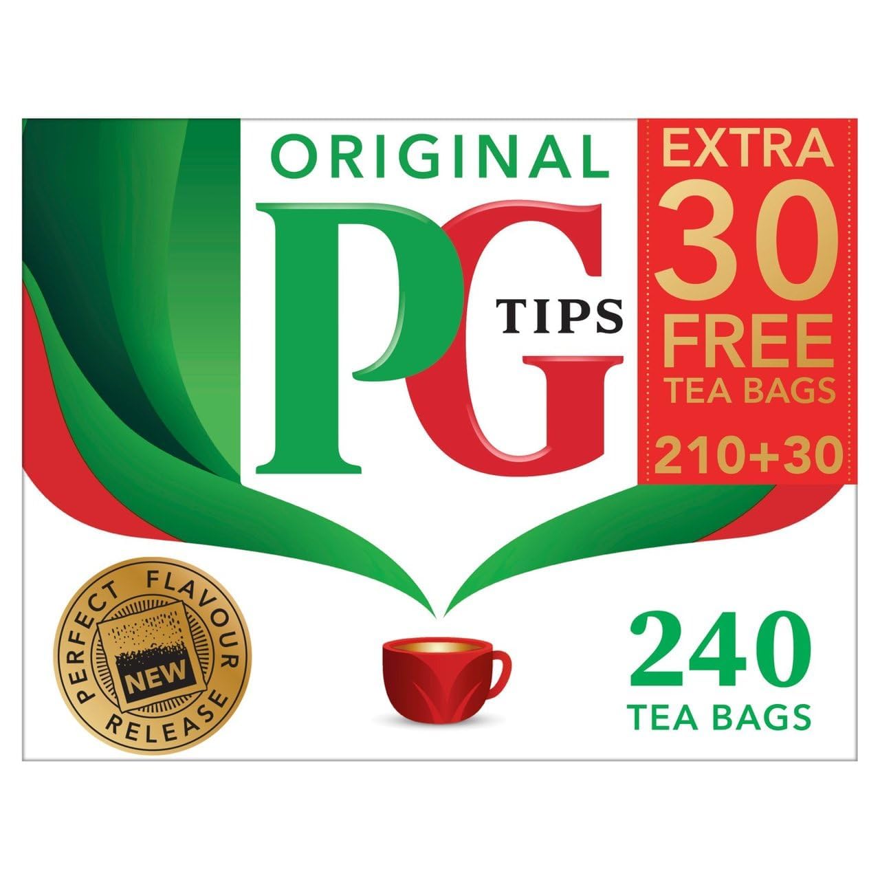 PG Tips tea bag close-up revealing teabag texture and benefit of easy infusion