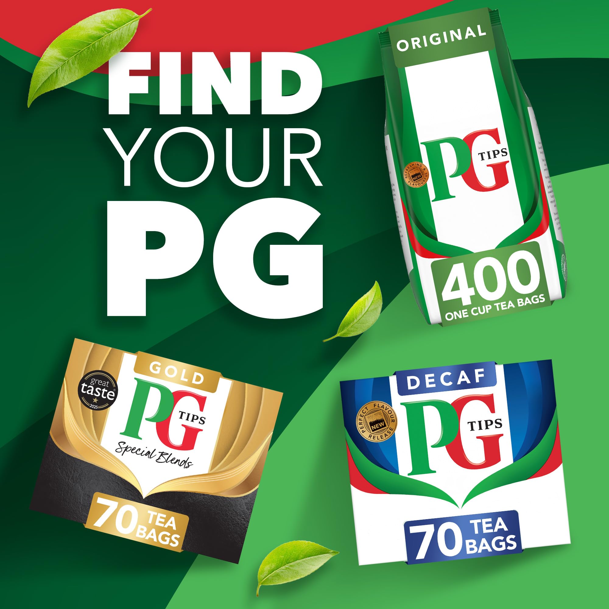 PG Tips close-up of new teabag shape highlighting quicker flavor release