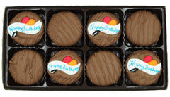 Philadelphia Candies close-up of hand-decorated Happy Birthday cookie highlighting detail