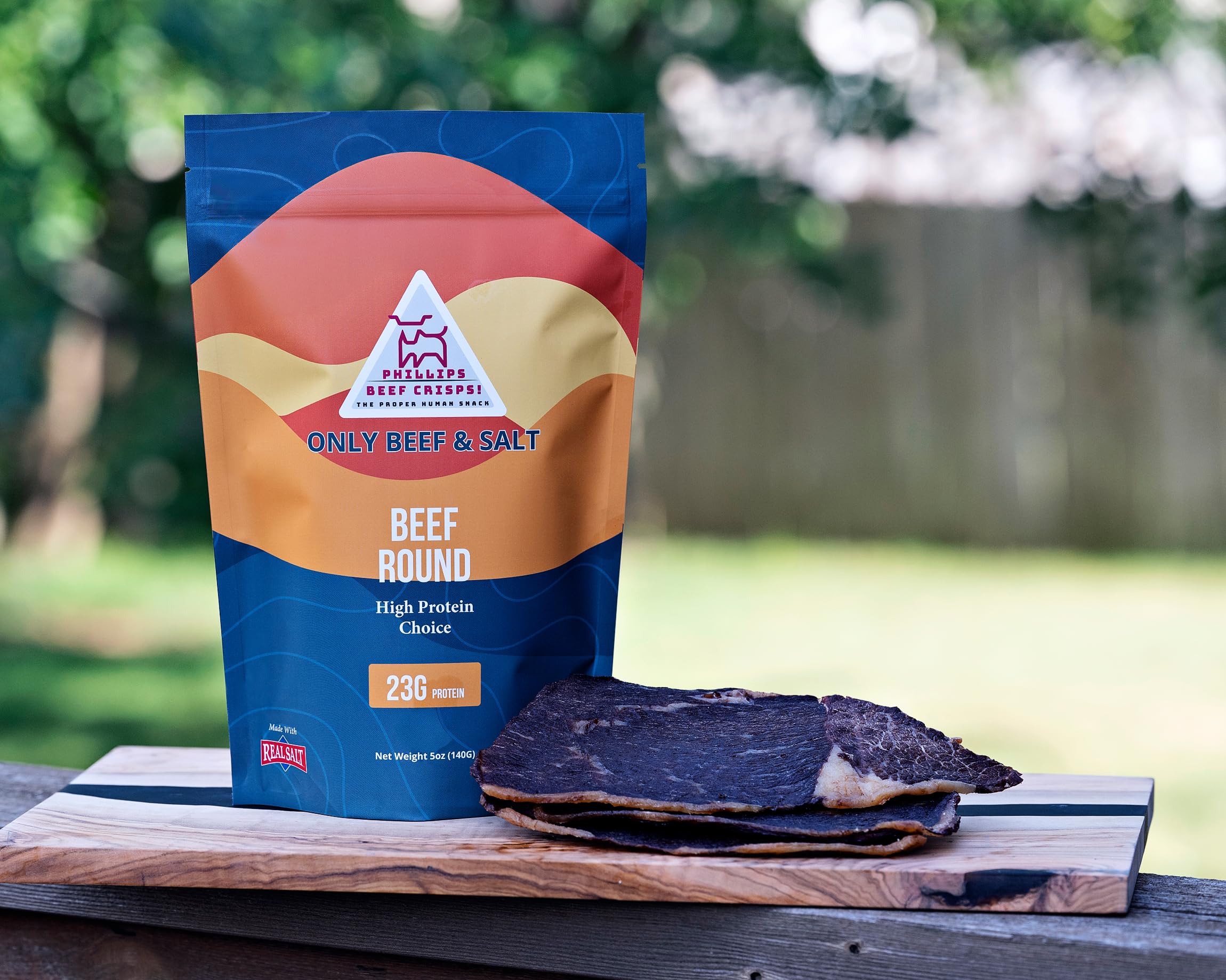PHILLIPS BEEF CRISPS served in a bowl ready to snack with portable convenience