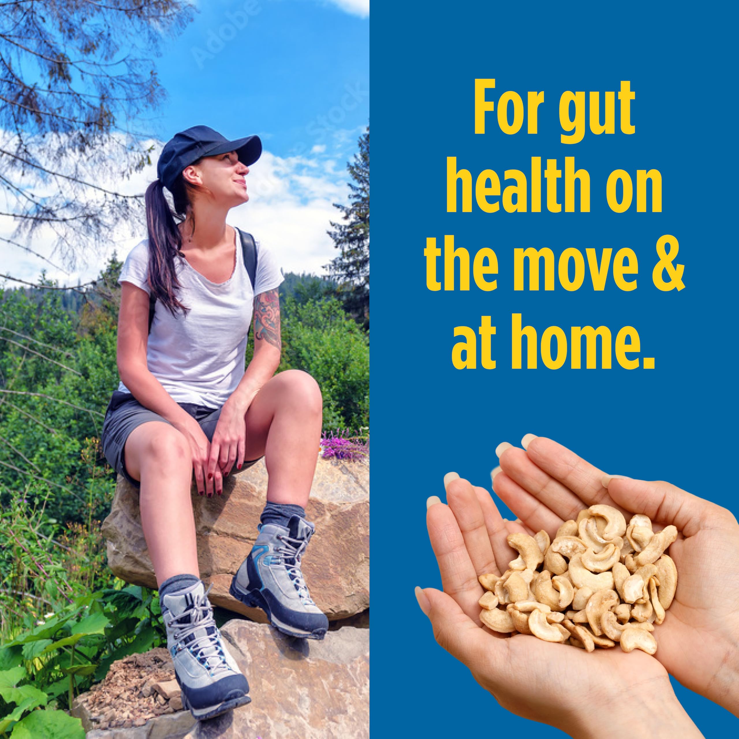 Philosopher Foods Gut Nuts close-up texture shot highlighting crunchy benefit