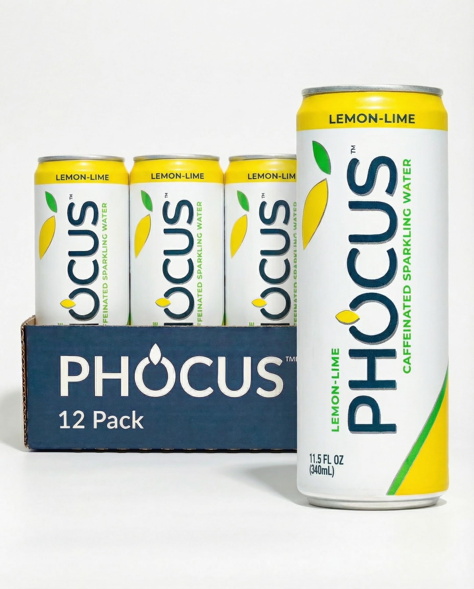CLEAR CUT PHOCUS front can showing lemon lime label and crisp branding for quick recognition