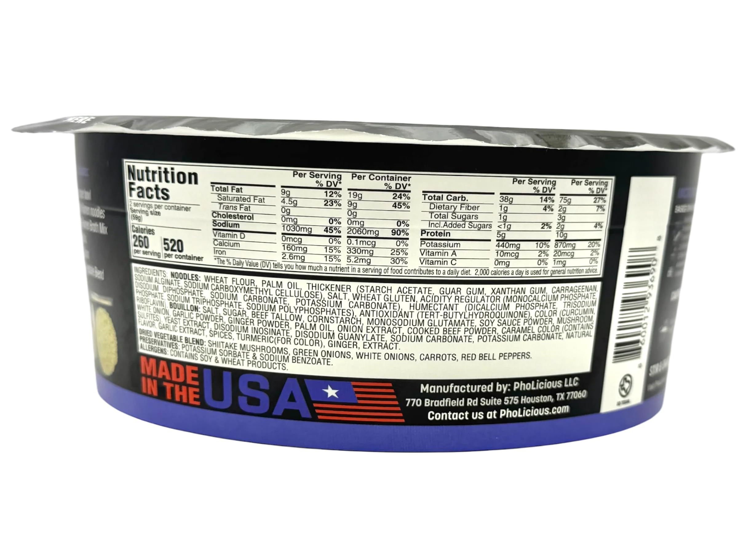 PhoLicious bowl inside microwave demonstrating easy quick preparation