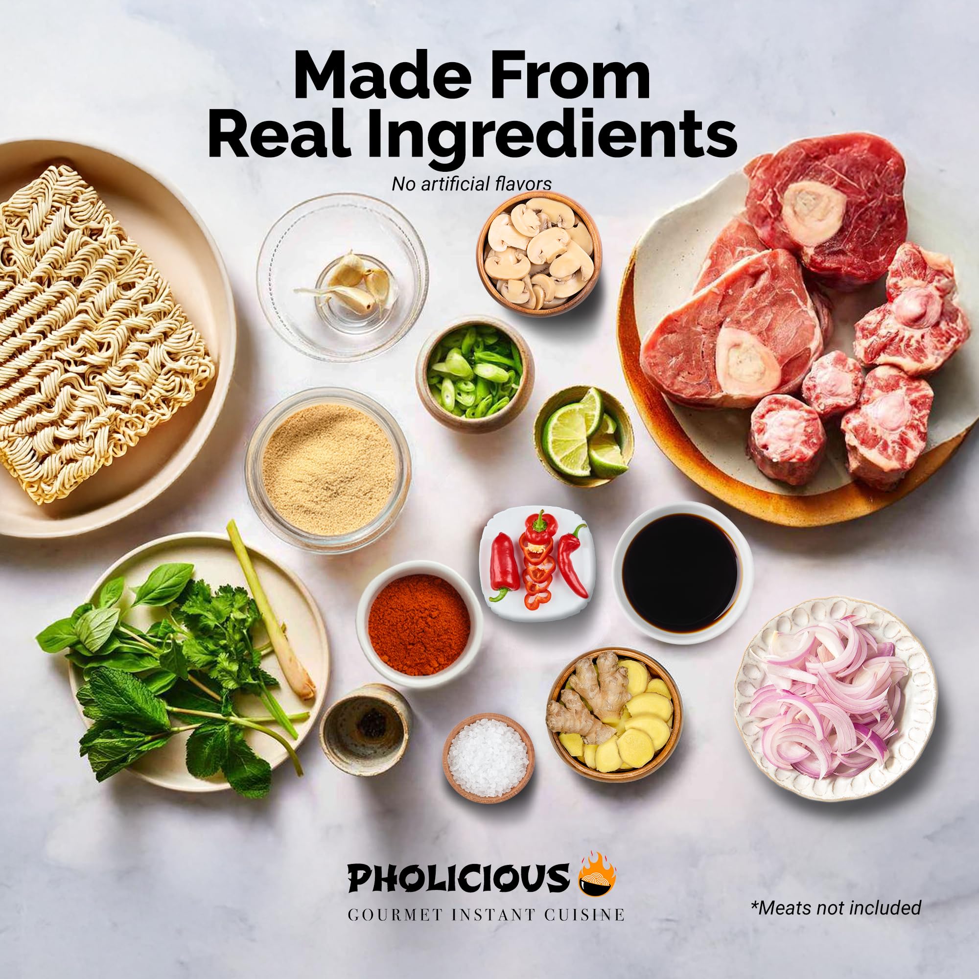 PhoLicious bowl heating in microwave in a kitchen, demonstrates quick preparation