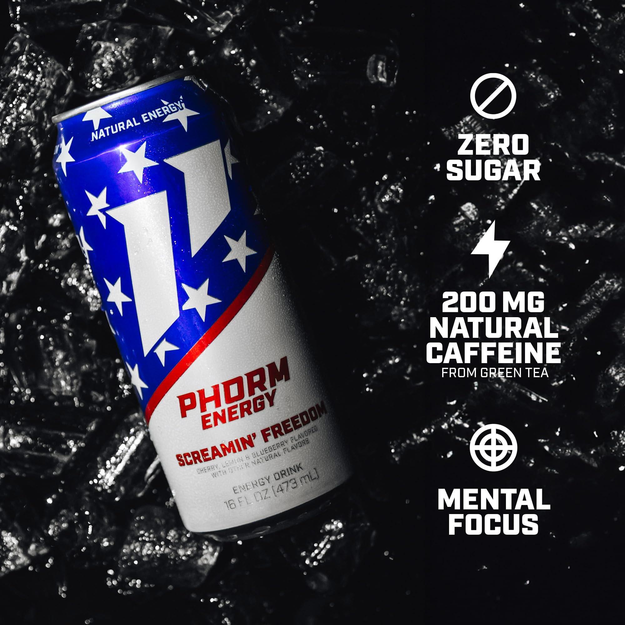 PHORM ENERGY close-up of fizzy bubbles and texture illustrating effervescence and crisp flavor
