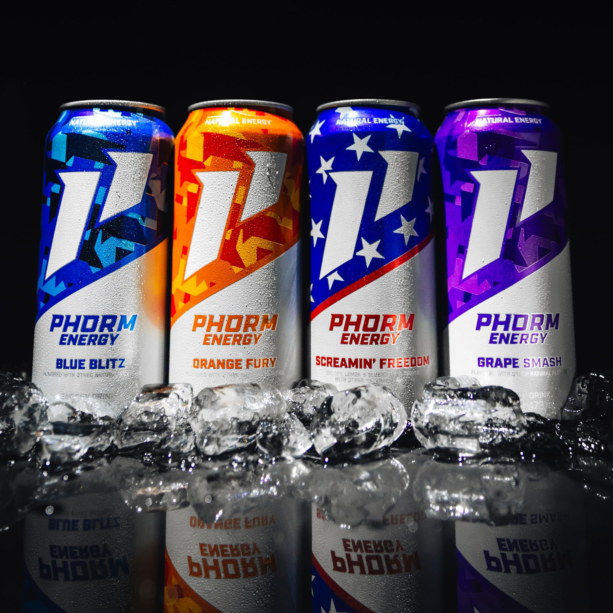 PHORM ENERGY can on picnic table outdoors showing lifestyle refreshment and on-the-go hydration
