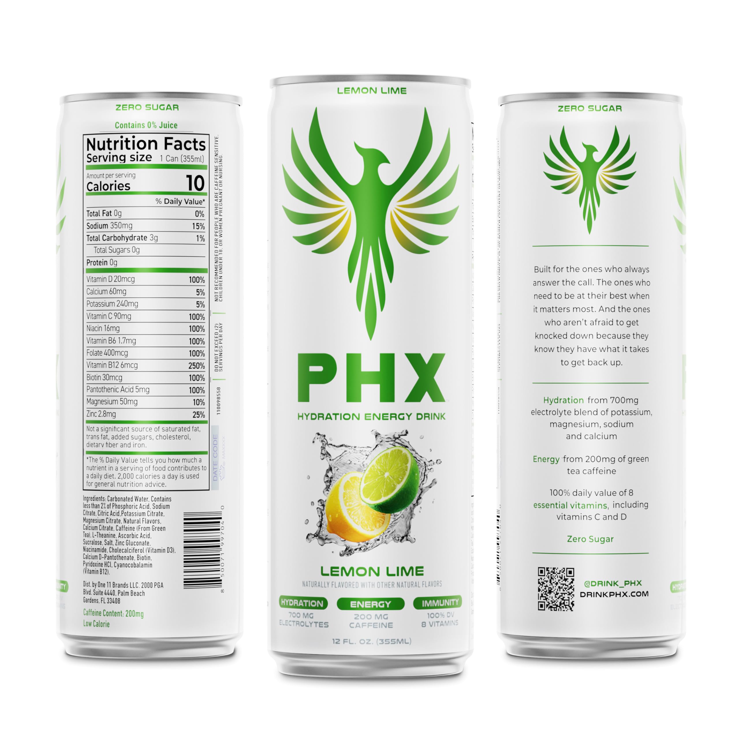 PHX close-up bubbles in can highlighting refreshing carbonation and taste