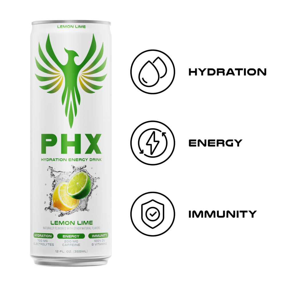 PHX ingredients label shot showing electrolyte list and informed choice benefit