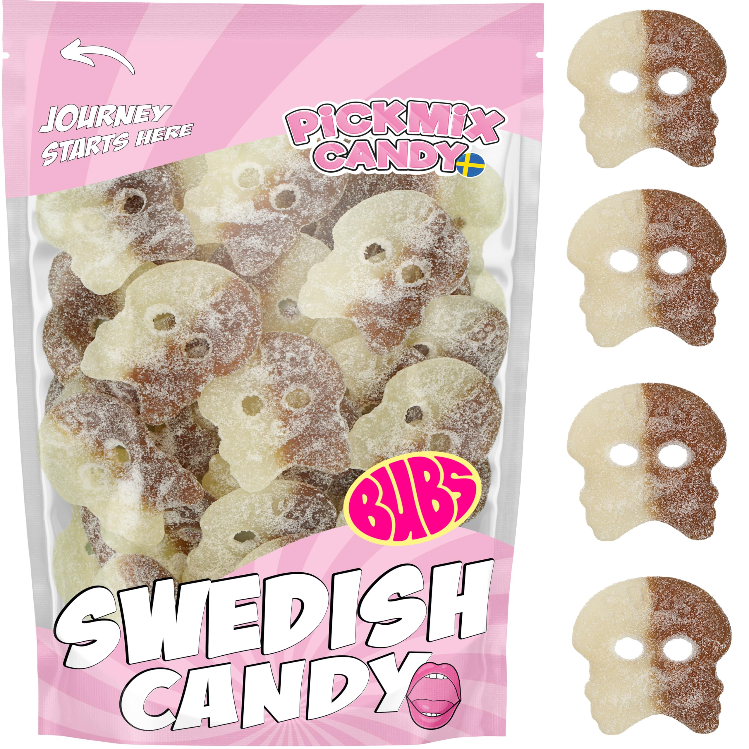 Pickmix Bubs front packaging showing resealable bag and label for freshness