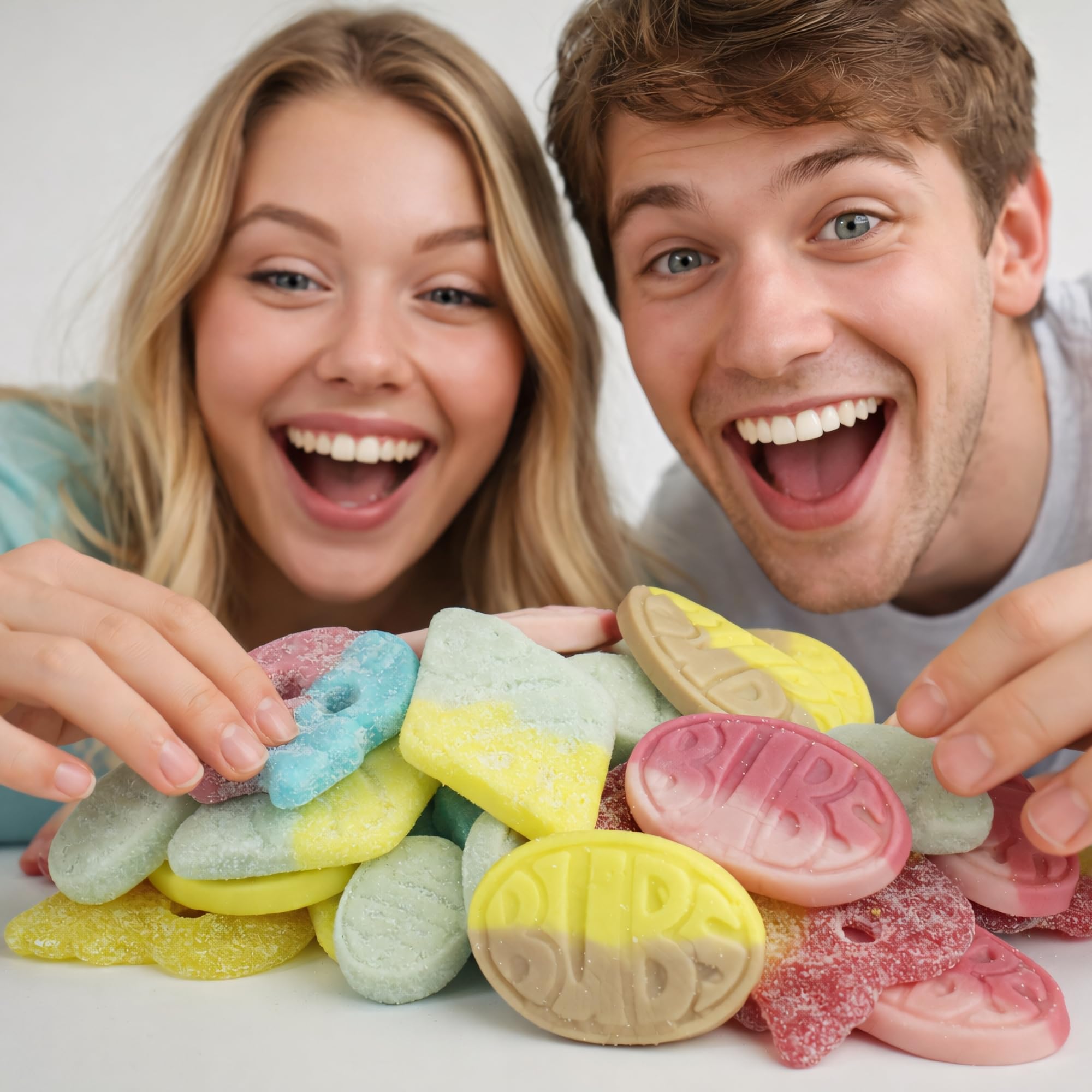 Pickmix Candy Sweden skull-shaped candies detail emphasizing playful shapes