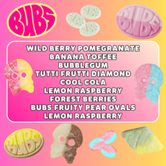 Pickmix Candy Sweden assortment spread highlighting eight colorful foam flavors