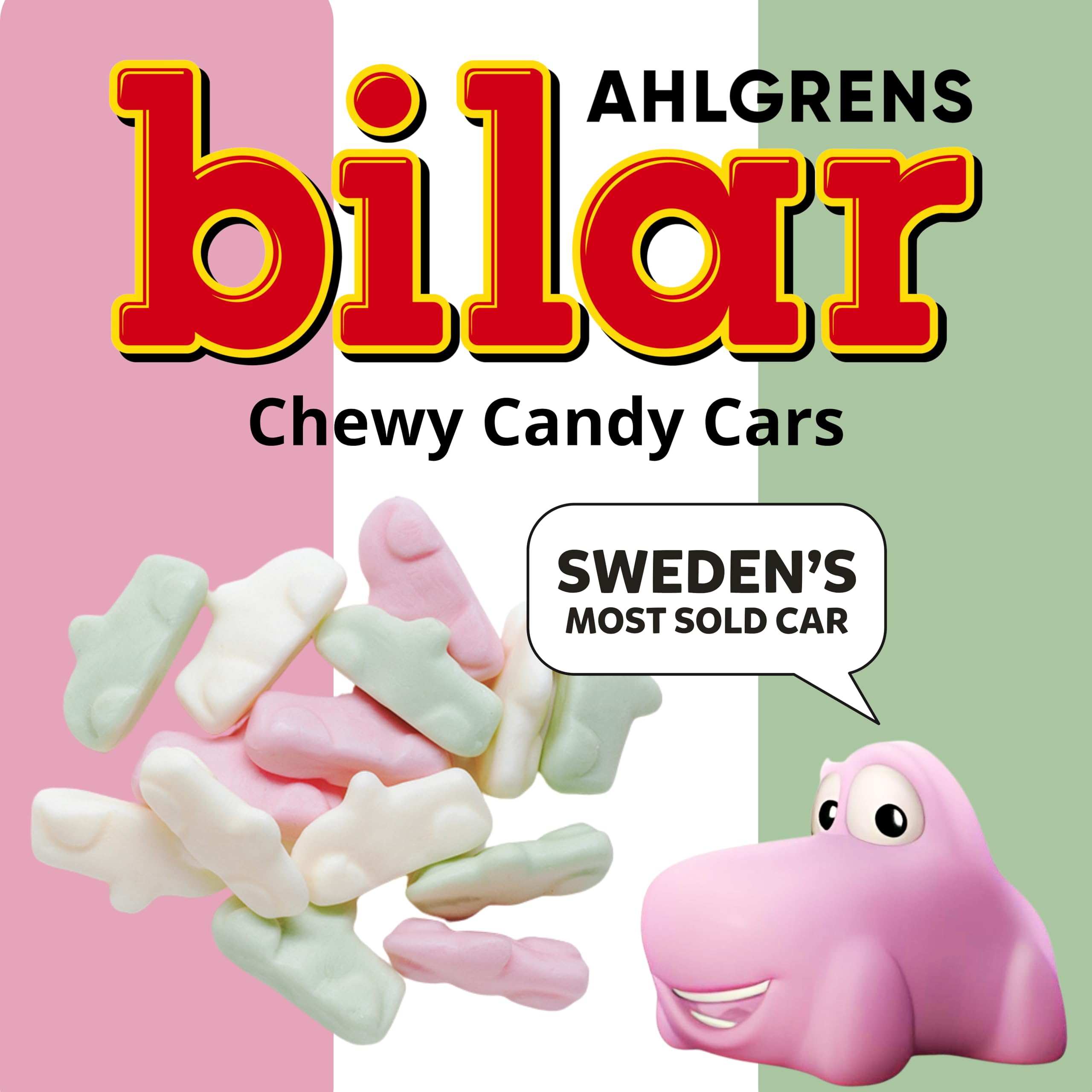 Pickmix Candy Sweden hand holding candies showing portion size and scale