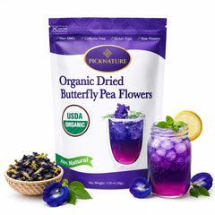 PICKNATURE front packaging showing resealable pouch and organic label for freshness