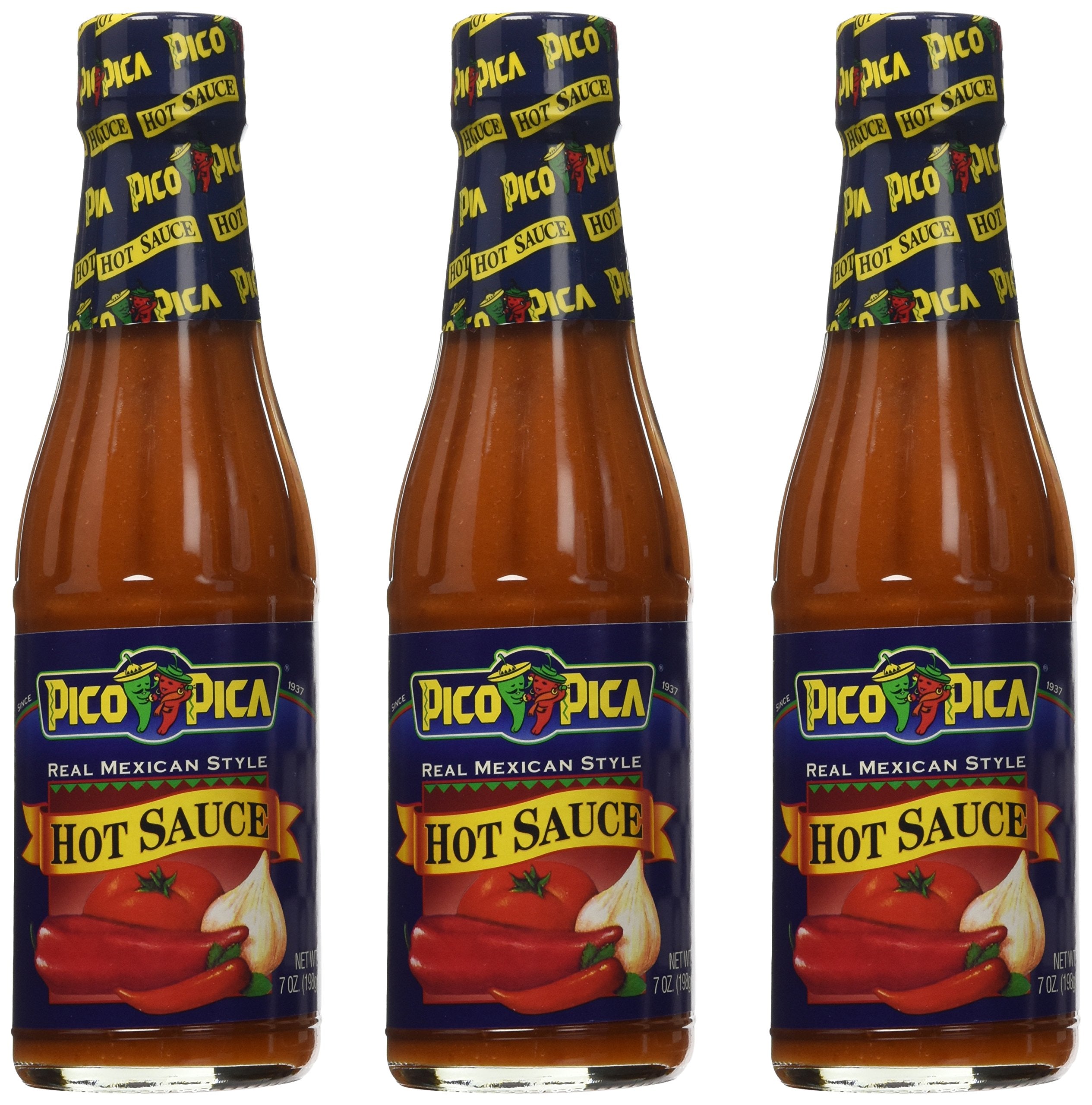 Pico Pica bottle front label and pourable sauce showing bold flavor and convenience