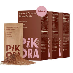 Pikora front packaging showing three-box bundle and benefits