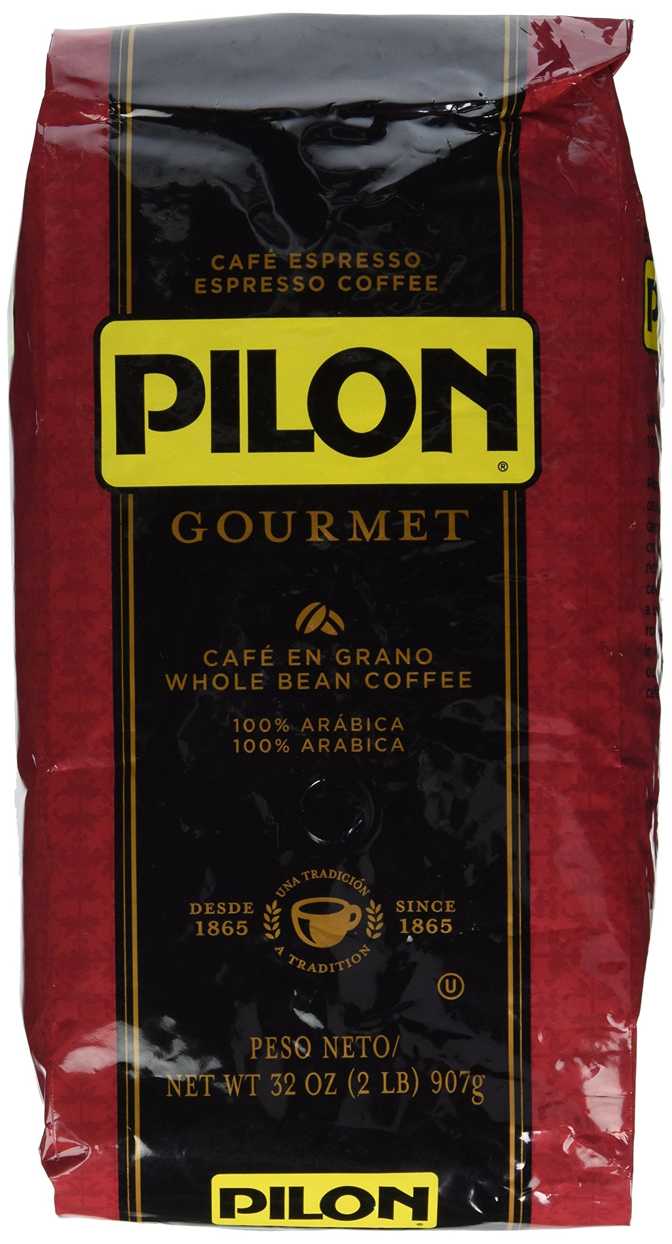 PILON whole bean front packaging highlighting roast and easy home brewing