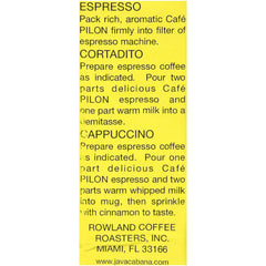 Pilon espresso poured into milk showing creamy latte preparation benefit