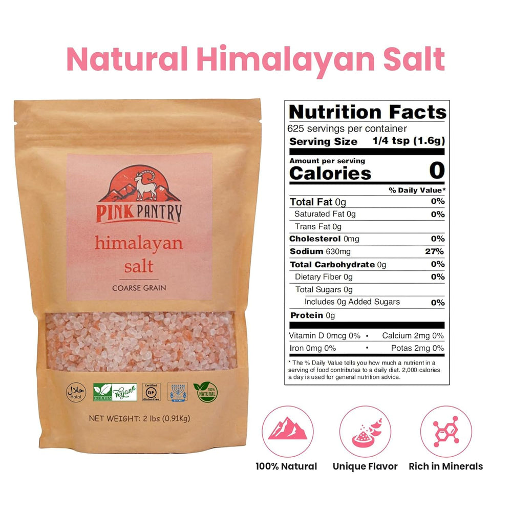 Pink Pantry scattered coarse crystals showing crystal shape and slow-dissolve benefit