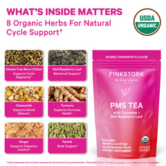 Pink Stork close-up of vitex berries highlighting organic hormone-support herb