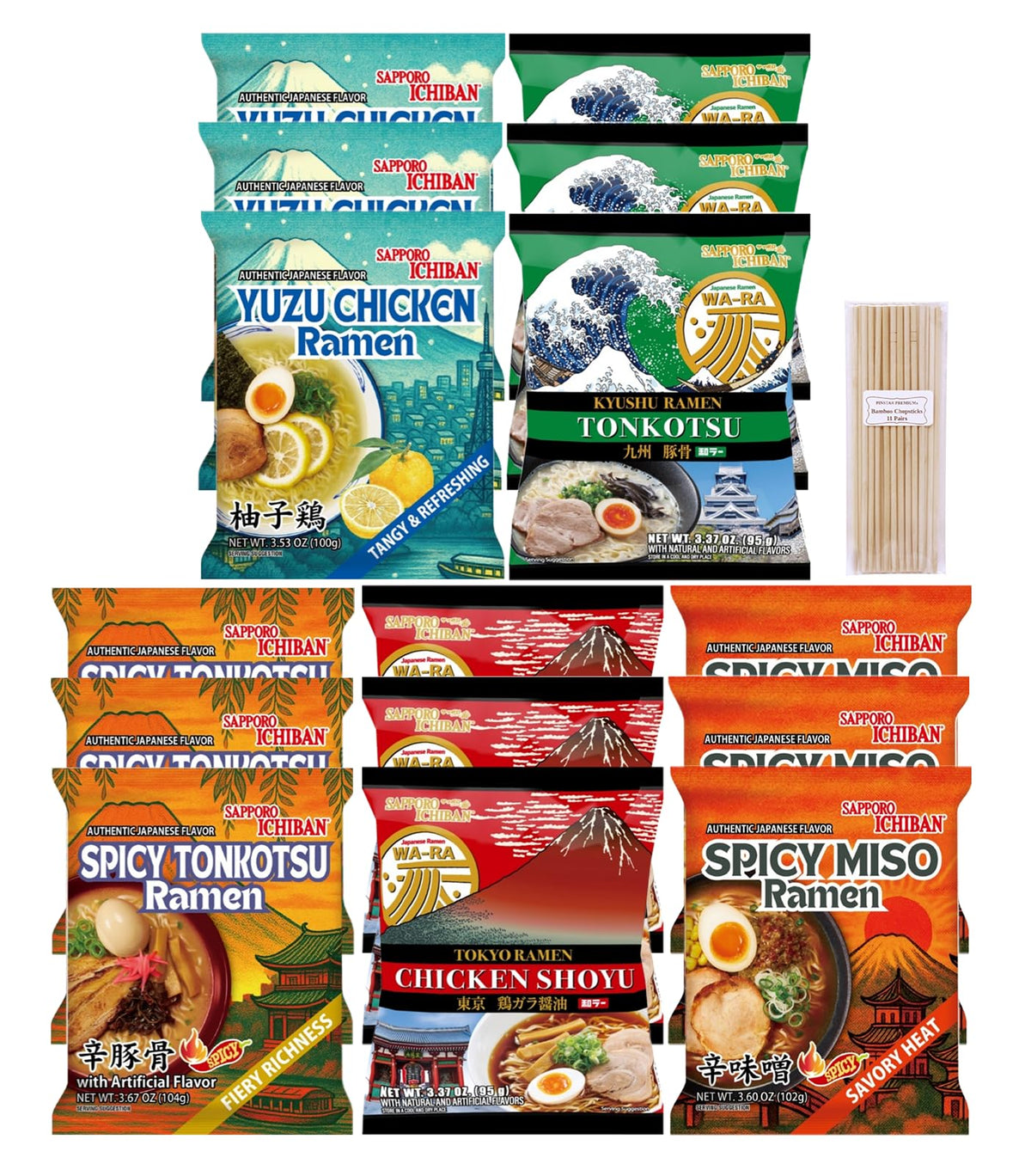 Pinstar Premium front packaging showing 15‑pack variety and convenient portioning