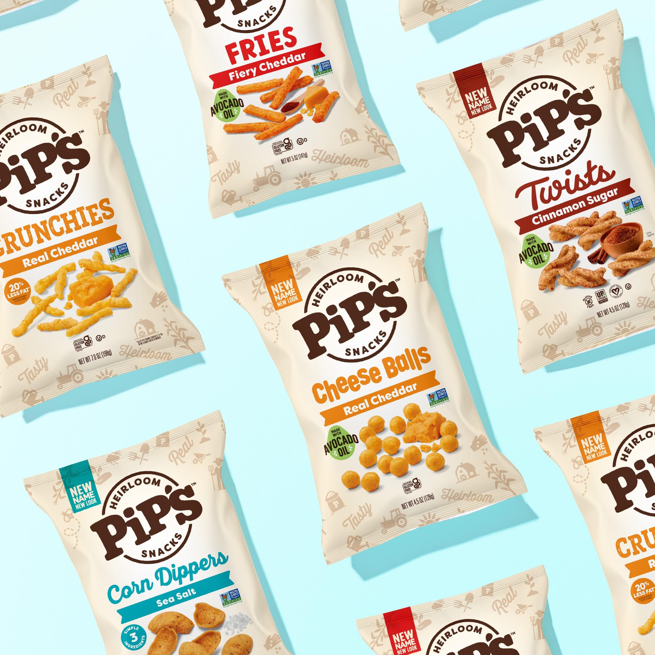 Pipcorn hand holding 1 oz bag showing portable single-serve convenience