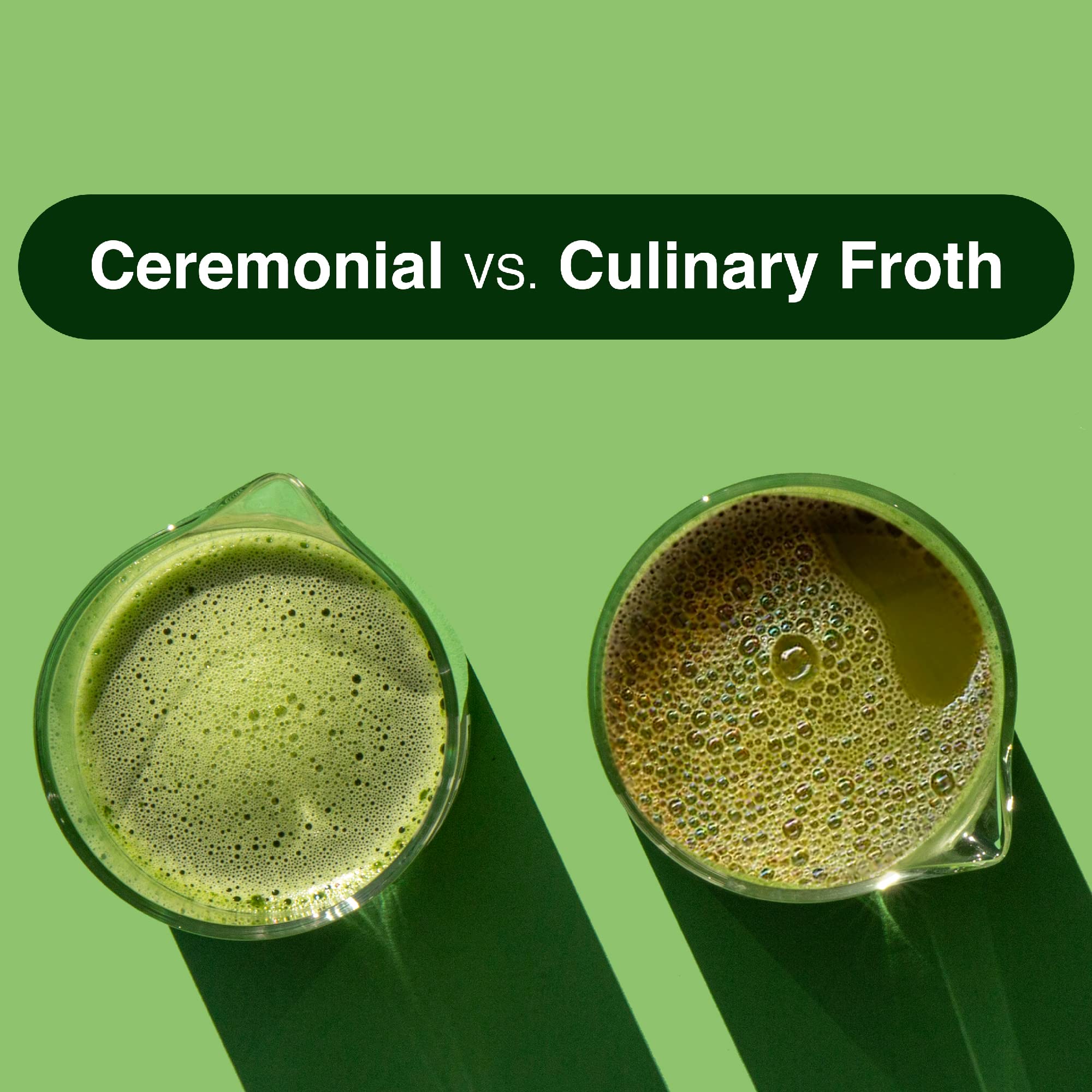 PIQUE matcha latte in kitchen setting showing creamy texture and versatile use