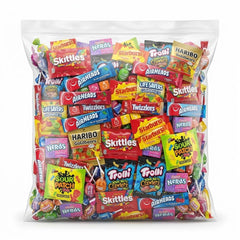 Pisoka front-facing bag showing colorful individually wrapped candies for easy sharing